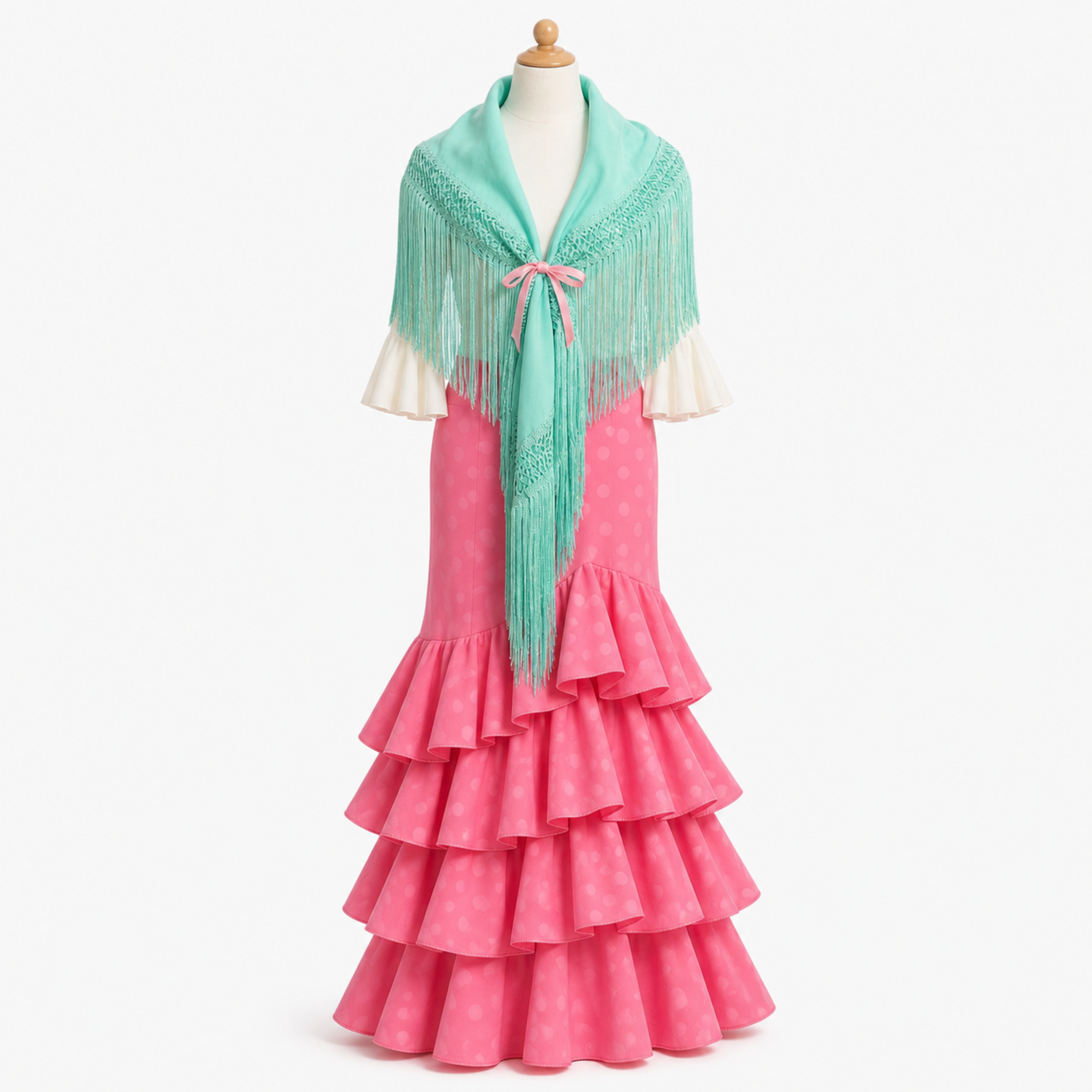 Falda flamenca rosa