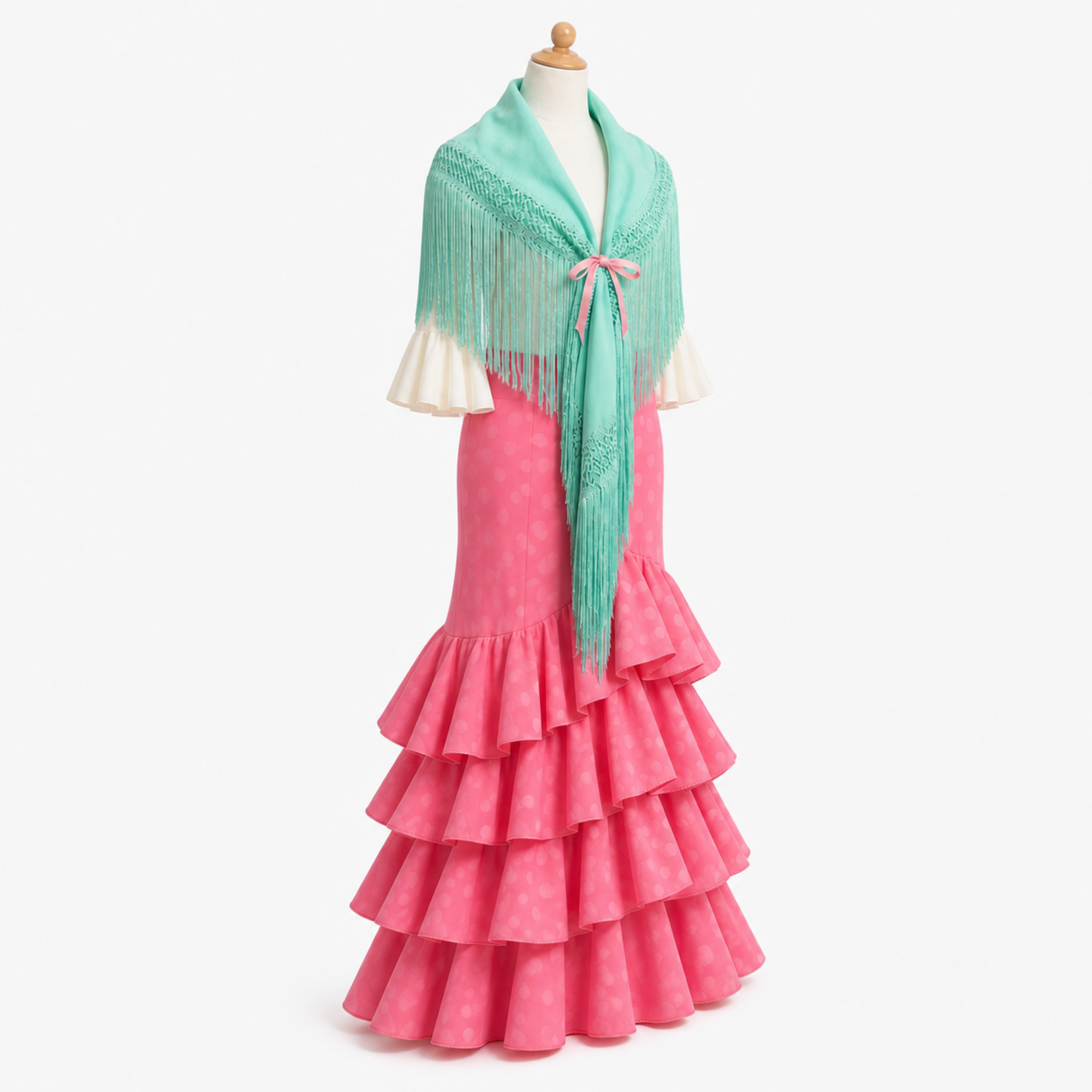 Falda flamenca rosa