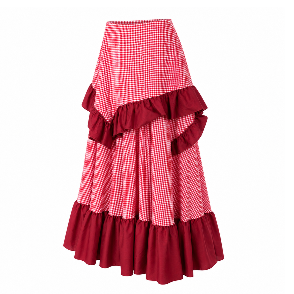 Falda de flamenca rojo